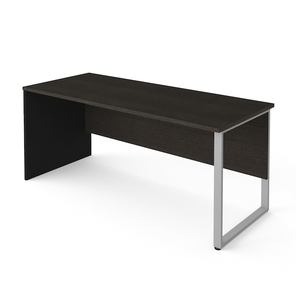 Pro-Concept Plus 72W Table Desk with Rectangular Metal Leg, Deep Grey & Black
